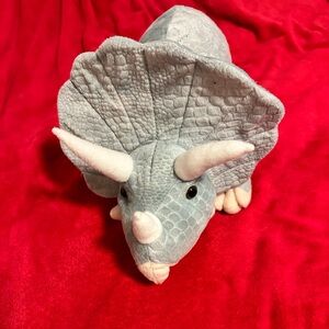 Blue triceratops stuffed animal brand new